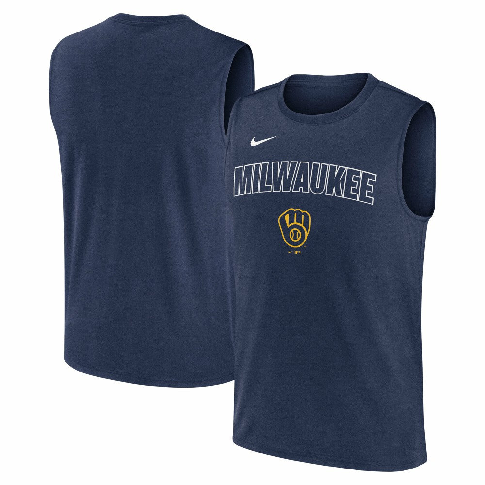 Milwaukee Brewers Nike Knockout Dri-FIT Muscle Tank Top for sale