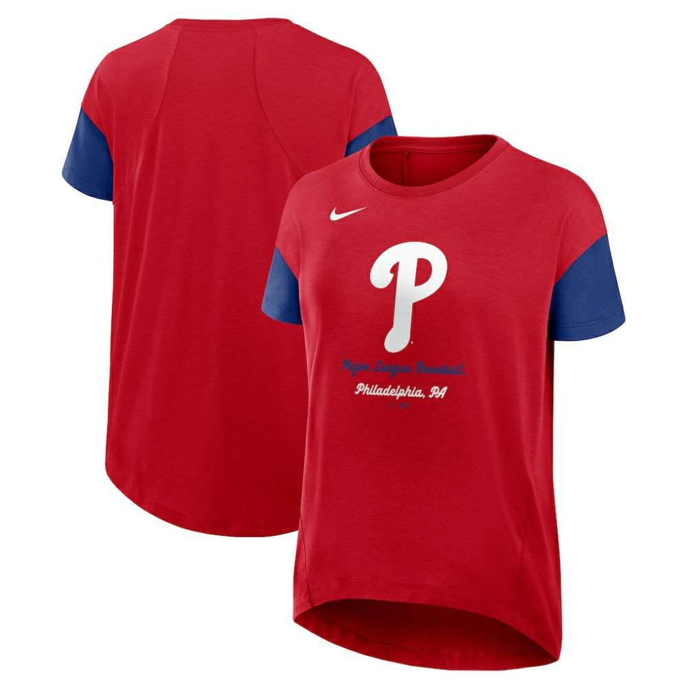 Philadelphia Phillies Nike Women's Flowy Fashion Tri-Blend Dri-FIT T-Shirt Discount