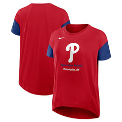 Philadelphia Phillies Nike Women's Flowy Fashion Tri-Blend Dri-FIT T-Shirt Discount