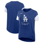 Los Angeles Dodgers Nike Women's Flowy Fashion Tri-Blend Dri-FIT T-Shirt Discount