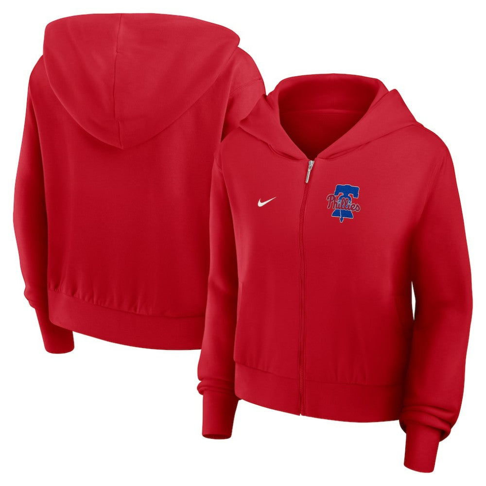 Philadelphia Phillies Nike Women's Cropped Chill Full-Zip Hoodie Near Me