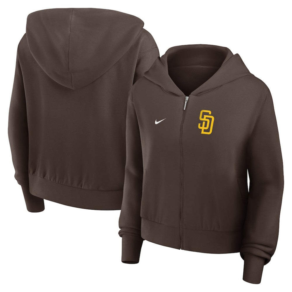 San Diego Padres Nike Women's Cropped Chill Full-Zip Hoodie Near Me