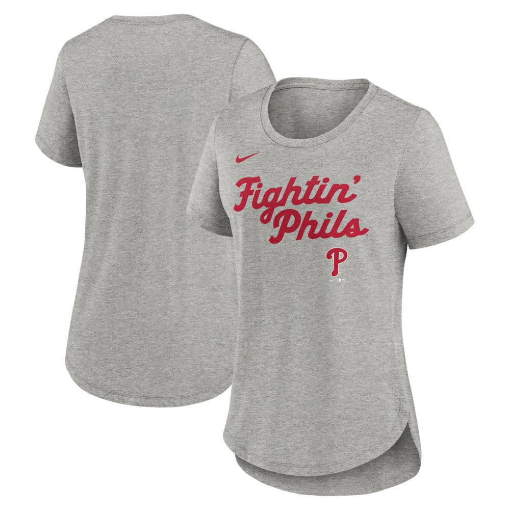 Philadelphia Phillies Nike Women's Script Tri-Blend T-Shirt Outlet