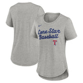 Texas Rangers Nike Women's Script Tri-Blend T-Shirt Near Me