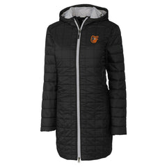 Baltimore Orioles Cutter & Buck Women's Rainier Primaloft Eco Insulated Hooded Full-Zip Long Coat Outlet