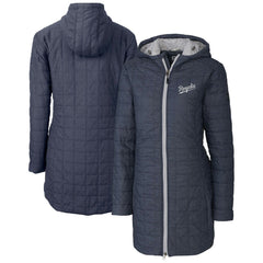Kansas City Royals Cutter & Buck Women's Rainier Primaloft Eco Insulated Hooded Full-Zip Long Coat Outlet