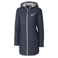 Kansas City Royals Cutter & Buck Women's Rainier Primaloft Eco Insulated Hooded Full-Zip Long Coat Outlet