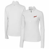 Detroit Tigers Cutter & Buck Women's Traverse Stretch Quarter-Zip Pullover Top Sale