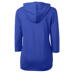 Los Angeles Dodgers Cutter & Buck Women's DryTec Virtue Eco Pique Recycled 3/4-Sleeve Half-Zip Pullover Hoodie Outlet