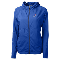 Los Angeles Dodgers Cutter & Buck Women's Adapt Eco Knit Hybrid Recycled Full-Zip Hoodie Outlet