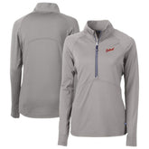 Detroit Tigers Cutter & Buck Women's DryTec Adapt Eco Knit Stretch Recycled Raglan Half-Zip Top Sale
