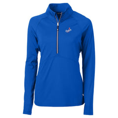 Los Angeles Dodgers Cutter & Buck Women's DryTec Adapt Eco Knit Stretch Recycled Raglan Half-Zip Top Sale