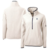 Chicago Cubs Cutter & Buck Women's Cooperstown Collection Cascade Eco Sherpa Fleece Half-Zip Pullover Jacket Discount