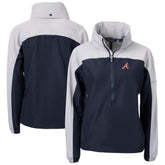 Atlanta Braves Cutter & Buck Women's Charter Eco Recycled Half-Zip Anorak Jacket for sale
