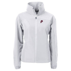 Philadelphia Phillies Cutter & Buck Women's Cooperstown Collection Charter Eco Recycled Full-Zip Jacket for sale