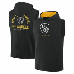 Milwaukee Brewers Fanatics Fire Speed Sleeveless Pullover Hoodie Online