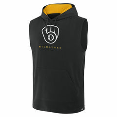 Milwaukee Brewers Fanatics Fire Speed Sleeveless Pullover Hoodie Online