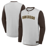 San Diego Padres Fanatics Clubhouse Long Sleeve Henley Shirt Sale