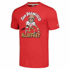 Christian McCaffrey San Francisco 49ers Homage Unisex Caricature Player Tri-Blend T-Shirt - Scarlet - NFL
