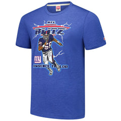 Lawrence Taylor New York Giants Homage Unisex NFL Blitz Retired Player Tri-Blend T-Shirt - Heathered Royal - NFL