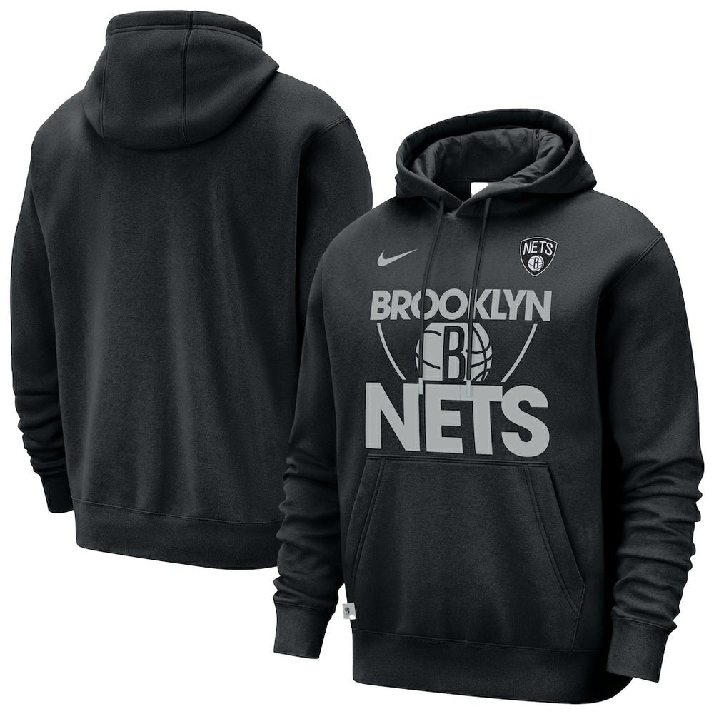 Nike Brooklyn Nets Courtside Club Pullover Hoodie Black