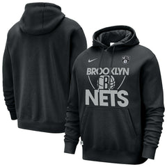 Nike Brooklyn Nets Courtside Club Pullover Hoodie Black