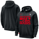 Nike Philadelphia 76ers Courtside Club Pullover Hoodie Black