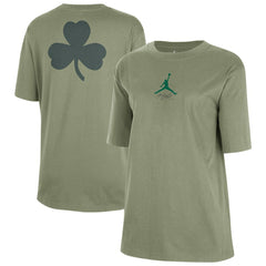 Boston Celtics Jordan Brand Women's Courtside Statement Edition Boyfriend T-Shirt Green