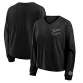 Boston Bruins Fanatics Women's Oversized All Out Effort Long Sleeve Henley T-Shirt - Black | Fanatics near me