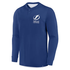 Tampa Bay Lightning Fanatics Adrenaline Push Long Sleeve Henley Shirt - Blue | Fanatics online