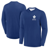 Toronto Maple Leafs Fanatics Adrenaline Push Long Sleeve Henley Shirt - Blue | Fanatics online