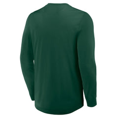 Minnesota Wild Fanatics Adrenaline Push Long Sleeve Henley Shirt - Green | Fanatics Clearance