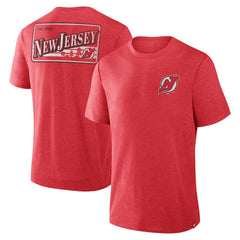 New Jersey Devils Fanatics Fan Lanes Tri-Blend T-Shirt - Heather Red | Fanatics on sale