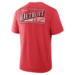 Detroit Red Wings Fanatics Fan Lanes Tri-Blend T-Shirt - Heather Red | Fanatics Lifestyle