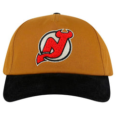 New Jersey Devils American Needle Burnett Adjustable Hat - Tan/Black | NHL online