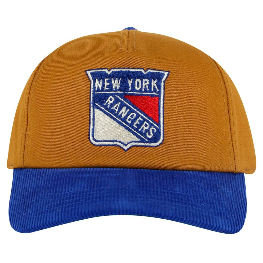 New York Rangers American Needle Burnett Adjustable Hat - Tan/Blue | NHL Clearance
