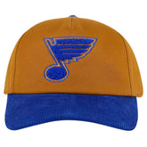 St. Louis Blues American Needle Burnett Adjustable Hat - Tan/Blue | NHL Clearance