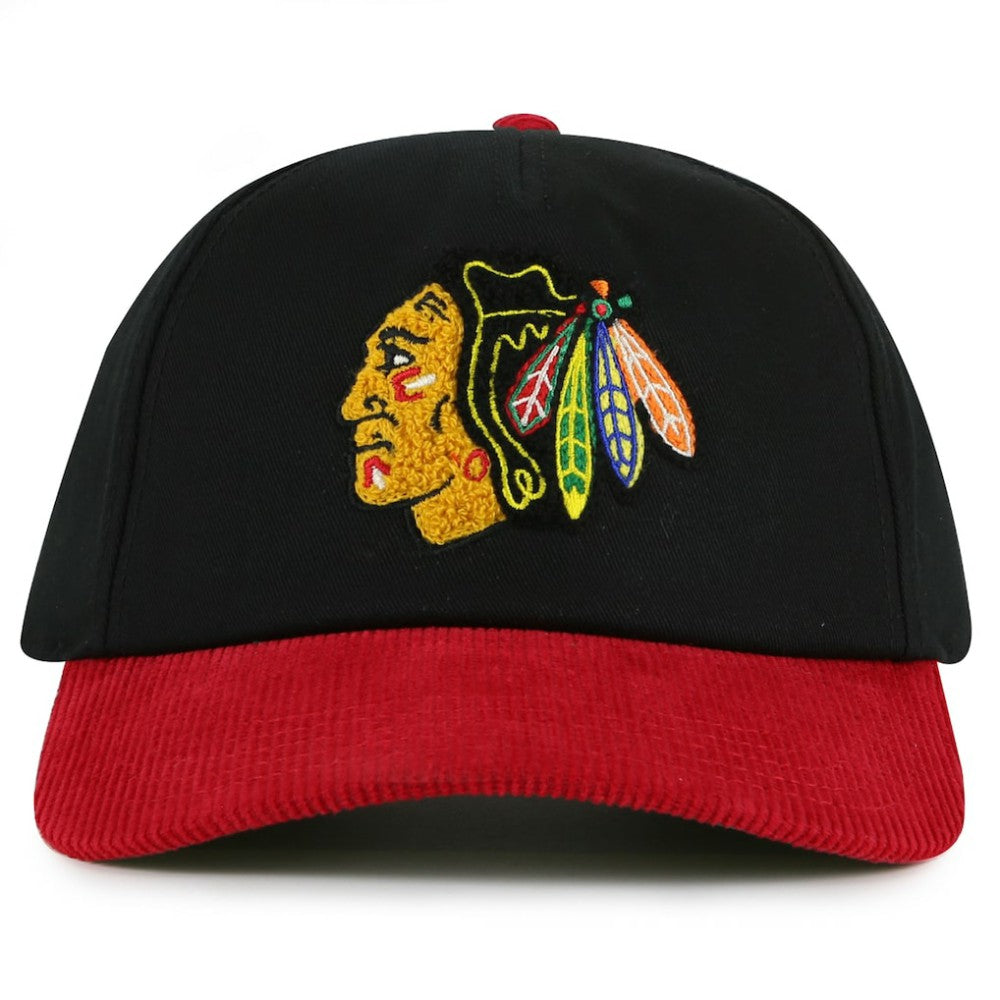 Chicago Blackhawks American Needle Burnett Adjustable Hat - Black/Red | NHL discount