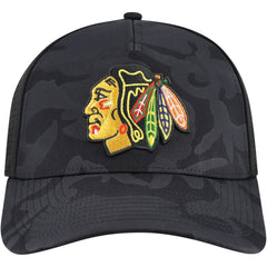 Chicago Blackhawks American Needle Valin Camo Super Tech Vented Adjustable Hat - Black | NHL sale