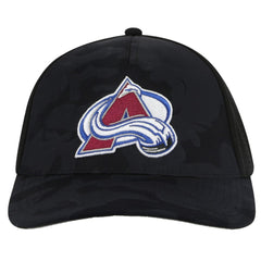 Colorado Avalanche American Needle Valin Camo Super Tech Vented Adjustable Hat - Black | NHL Clearance