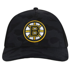 Boston Bruins American Needle Valin Camo Super Tech Vented Adjustable Hat - Black | NHL Clearance