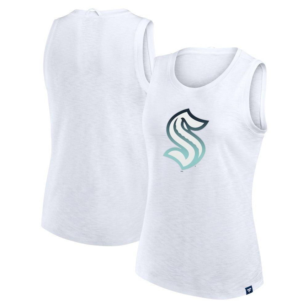Seattle Kraken Fanatics Women's Slub Tank Top - White | Fanatics Lifestyle