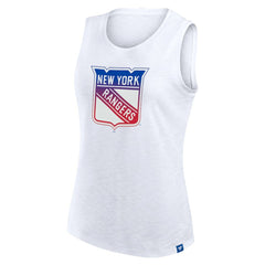 New York Rangers Fanatics Women's Slub Tank Top - White | Fanatics on sale