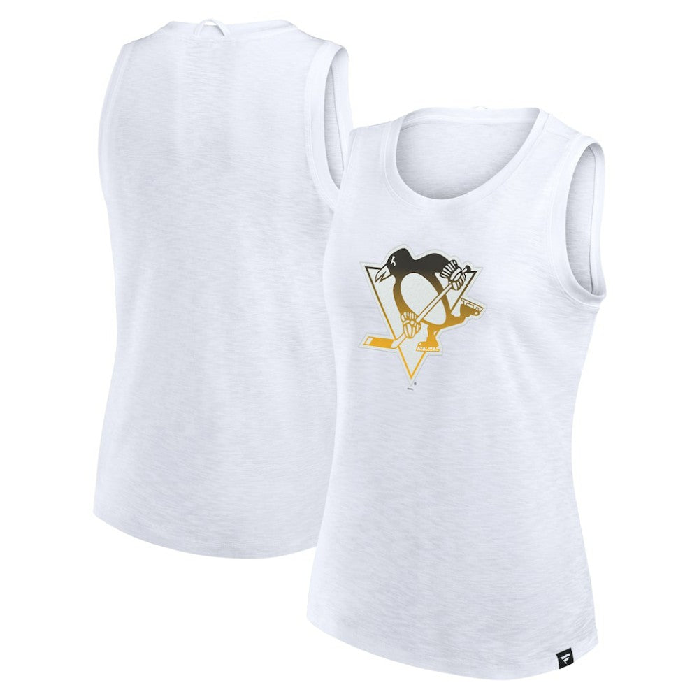 Pittsburgh Penguins Fanatics Women's Slub Tank Top - White | Fanatics discount