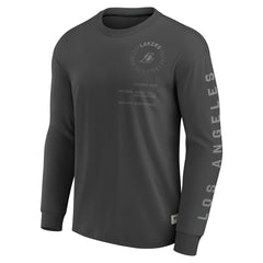 Fanatics Los Angeles Lakers Elements Future Ground Tonal Info Long Sleeve T-Shirt Gray