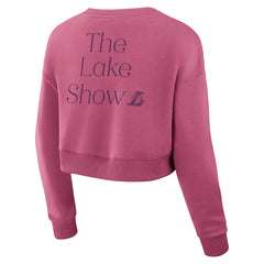 Fanatics Los Angeles Lakers Women's Studio Tri-Blend Cropped Pullover Sweatshirt Pink