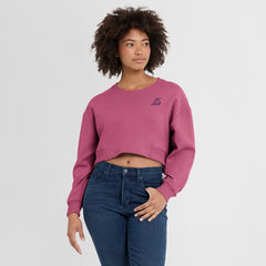 Fanatics Los Angeles Lakers Women's Studio Tri-Blend Cropped Pullover Sweatshirt Pink