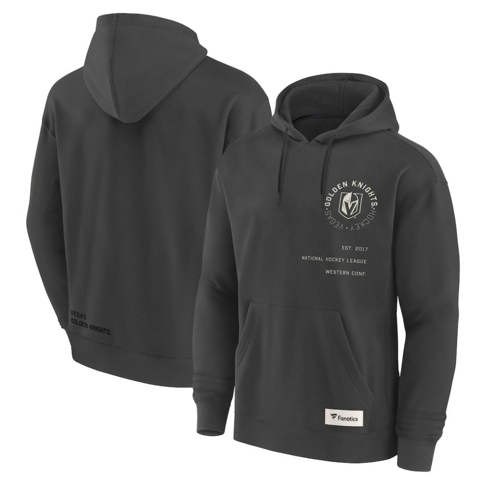 Vegas Golden Knights Fanatics Future Ground Info Pullover Hoodie - Charcoal | Fanatics discount