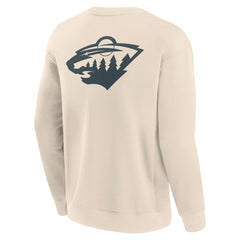 Minnesota Wild Fanatics Elements Future Ground Lettering Pullover Sweatshirt - Cream | Fanatics online