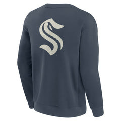 Seattle Kraken Fanatics Elements Future Ground Lettering Pullover Sweatshirt - Blue | Fanatics Clearance